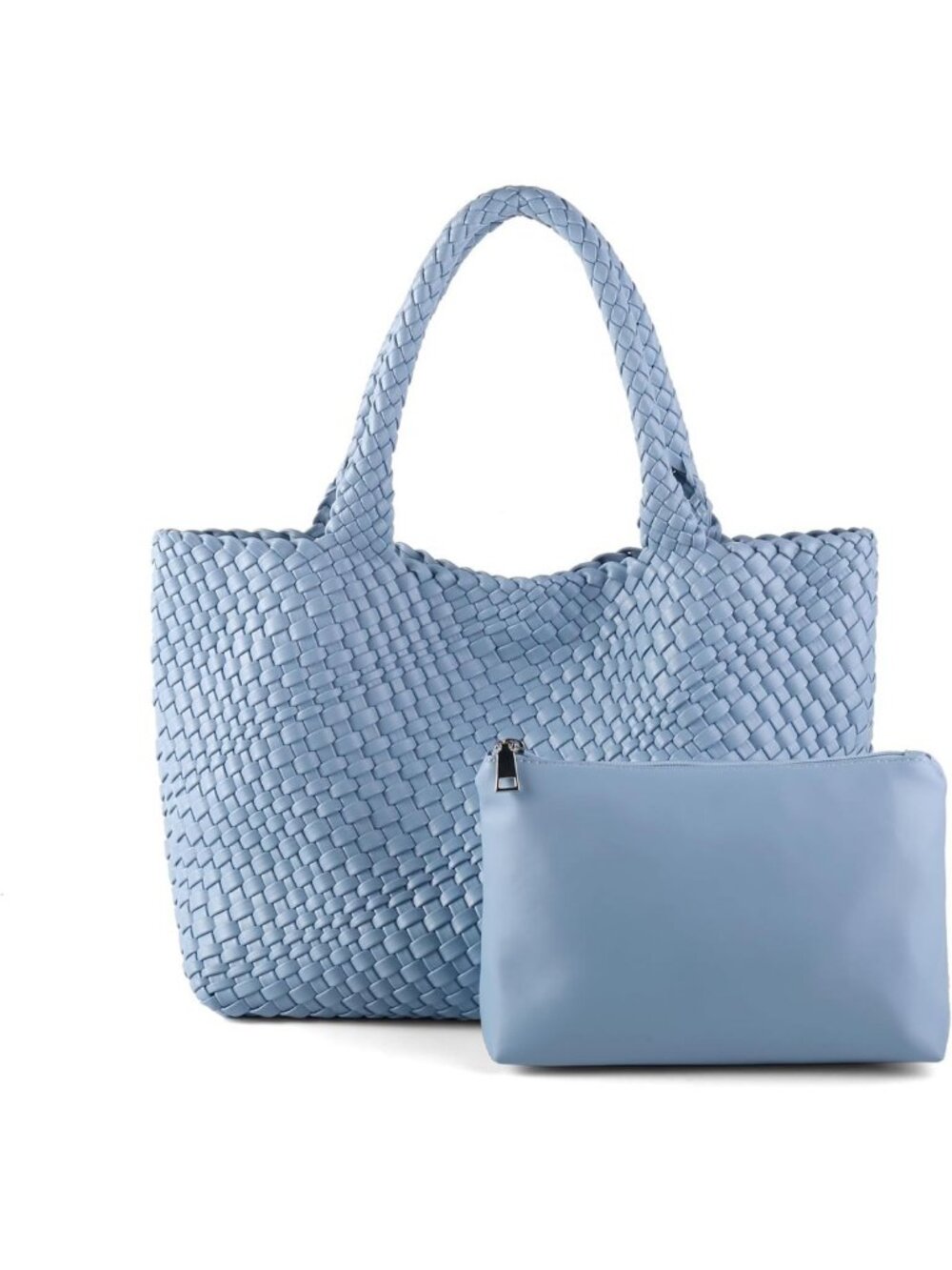 Stylish Handmade Woven Tote Bag for Women - Vegan Leather Satchel & Shoulder